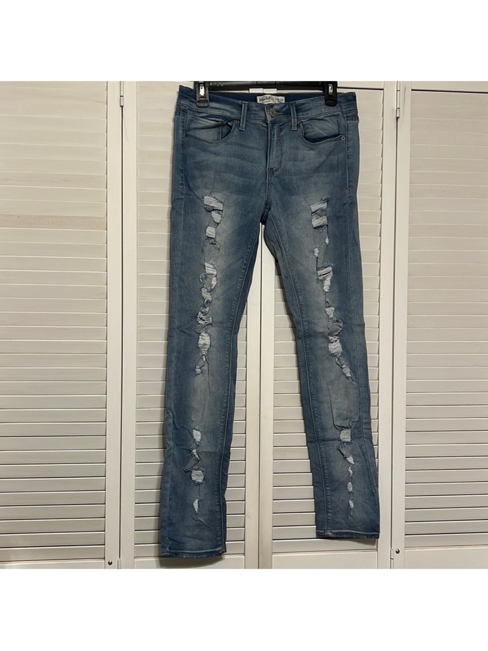Distressed Light Blue Skinny Jeans